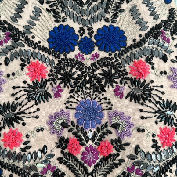 J.Crew Collection Floral Beaded Sleeveless Top - Picture 3 of 4